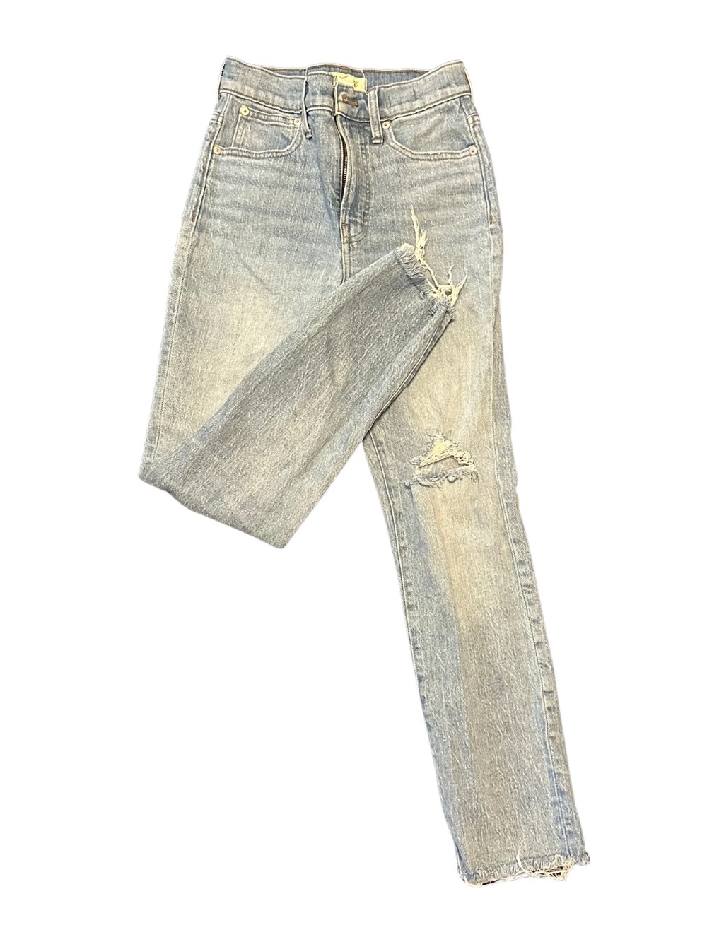 Madewell Light Blue Distressed Skinny Jeans